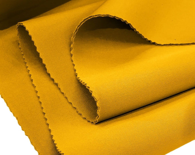Yellow Neoprene Scuba Super Techno Fabric-2mm Thick-Solid Colors Collection-Sold by the Yard.