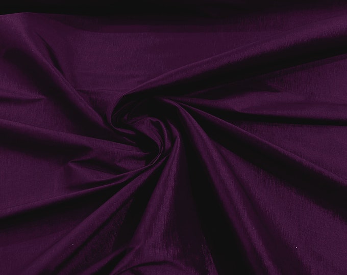 Plum 58" Wide Medium Weight Stretch Two Tone Taffeta Fabric, Stretch Fabric For Bridal Dress Clothing Custom Wedding Gown, New Colors