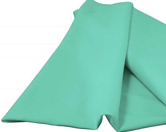 Aqua  60" Wide 100% Polyester Spun Poplin Fabric Sold By The Yard.