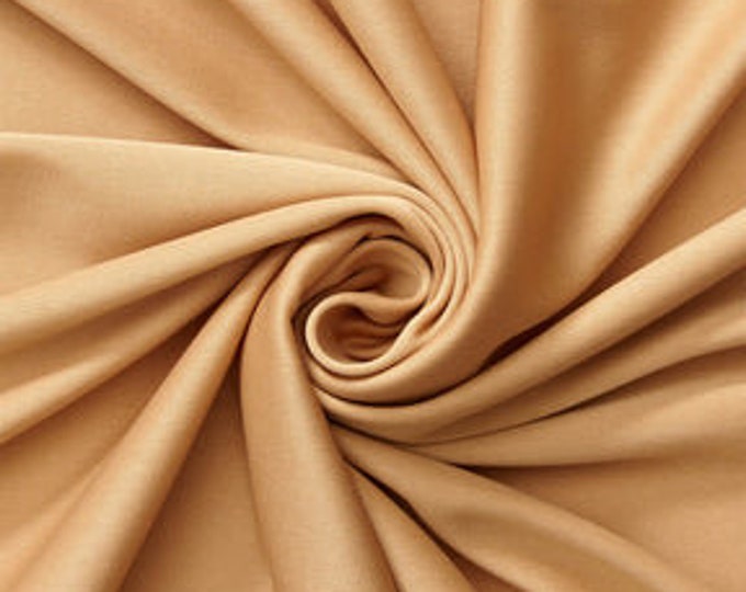 Nude Polyester Knit Interlock Mechanical Stretch Fabric 58"/60"/Draping Tent Fabric. Sold By The Yard.