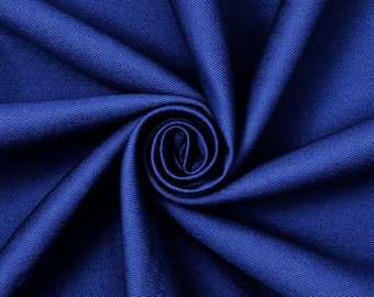 Royal Blue Cotton Twill Fabric | 58'' Wide/Cotton/Medium Weight/Clothing/Denim/Dress | Jackets/Pants/Weave