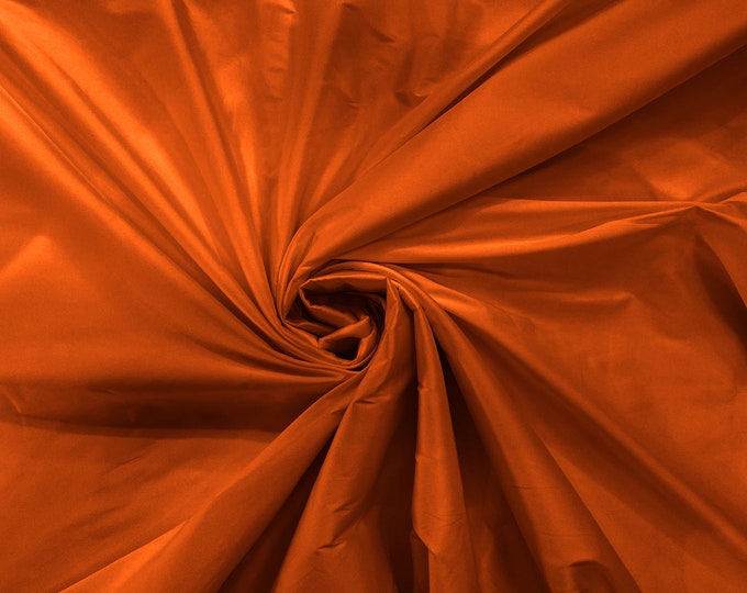 Dark Orange 100% Polyester Imitation Silk Taffeta Fabric 55" Wide/Costume/Dress/Cosplay/Wedding.