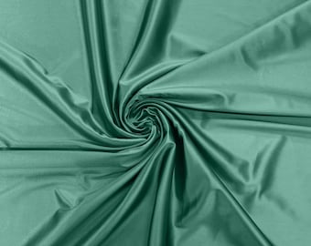 Sea Foam Deluxe Shiny Polyester Spandex Fabric Stretch 58" Wide Sold by The Yard.