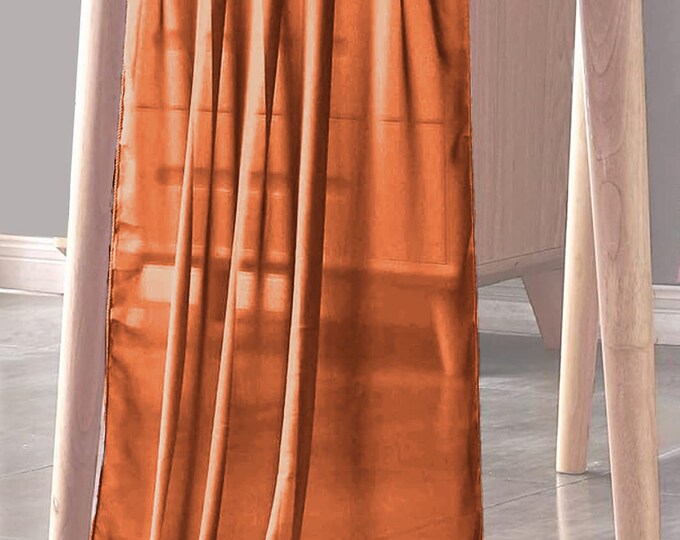 Rust Orange - Chiffon Sheer Table Runner for Wedding, Decorations for Birthday Parties, Banquets, Engagements.
