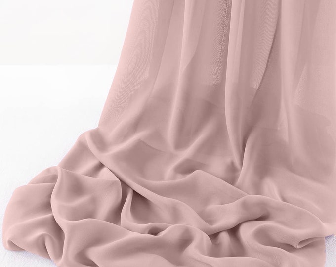 Petal Pink - Wool Dobby Chiffon Sheer Table Runner for Wedding, Decorations for Birthday Parties, Banquets, Engagements.