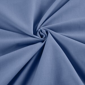 Coppen Blue - 58-59&quot; Wide Premium Light Weight Poly Cotton Blend Broadcloth Fabric Sold By The Yard.