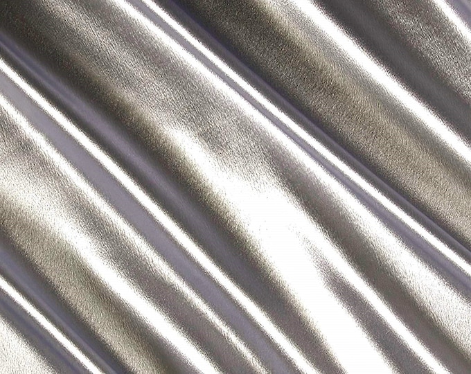 Silver Heavy Shiny Bridal Satin Fabric for Wedding Dress, 60" inches wide sold by The Yard.