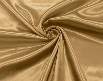 Sungold - Shiny Charmeuse Satin Fabric for Wedding Dress/Crafts Costumes/58” Wide /Silky Satin