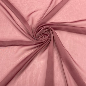 Chiffon Two Tone Sheer Fabric, by The Yard - Mauve