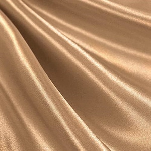 Charmeuse color cammello Tessuto leggero in raso Charmeuse per abito da sposa largo 60 "pollici venduto tagliato su misura.