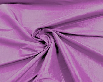 Lavender 58" Wide Medium Weight Stretch Two Tone Taffeta Fabric, Stretch Fabric For Bridal Dress Clothing Custom Wedding Gown, New Colors