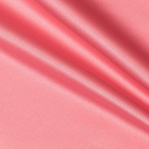 Coral  Light Weight Charmeuse Satin Fabric for Wedding Dress 60&quot; inches wide sold by The Yard.