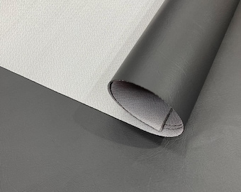 Marine Vinyl Fabric, Black Faux Leather Upholstery Material 54" Wide