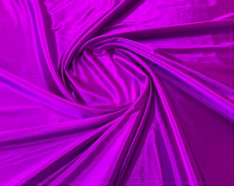 Violet Deluxe Shiny Polyester Spandex Fabric Stretch 58" Wide Sold by The Yard.