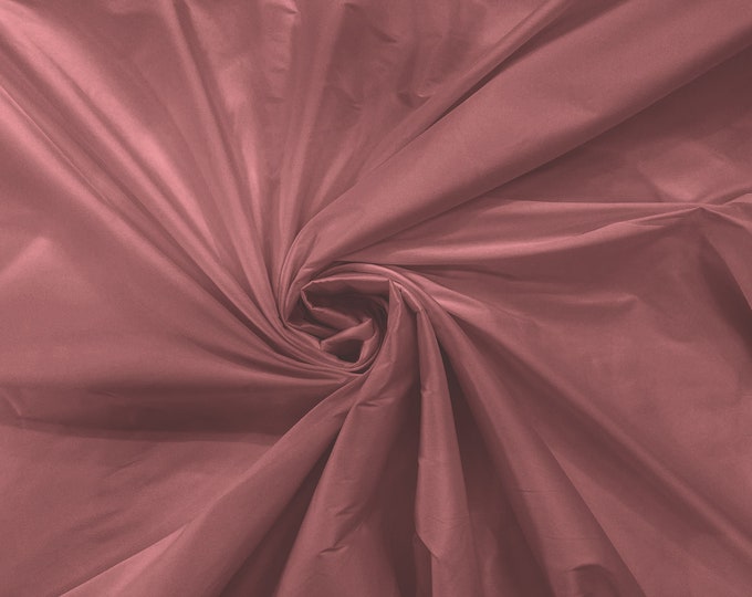 Dusty Rose 100% Polyester Imitation Silk Taffeta Fabric 55" Wide/Costume/Dress/Cosplay/Wedding.