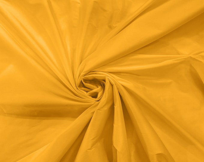 Goldenrod 100% Polyester Imitation Silk Taffeta Fabric 55" Wide/Costume/Dress/Cosplay/Wedding.