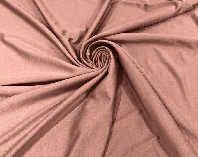 River Rose Shiny Milliskin Nylon Spandex Fabric 4 Way Stretch 58" Wide Sold by The Yard