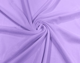 Lavender 60" Wide 90% Polyester 10 percent Spandex Stretch Velvet Fabric for Sewing Apparel Costumes Craft, Sold By The Yard.