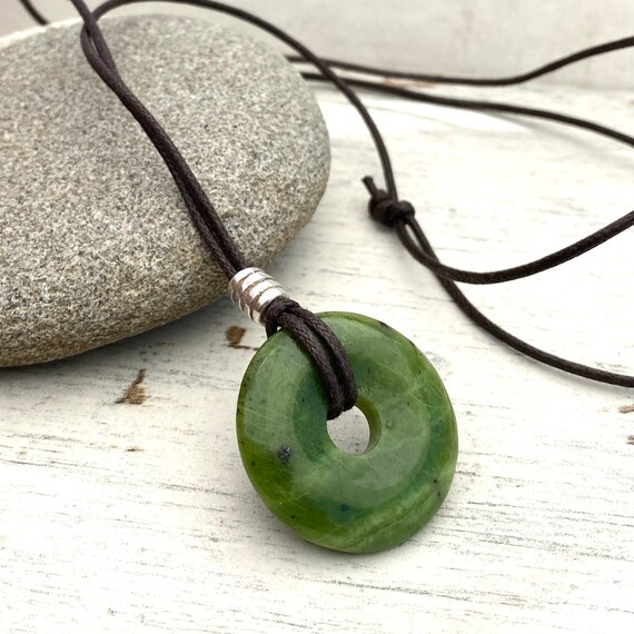 Mans Jade Pendant Gemstone Jade Donut 