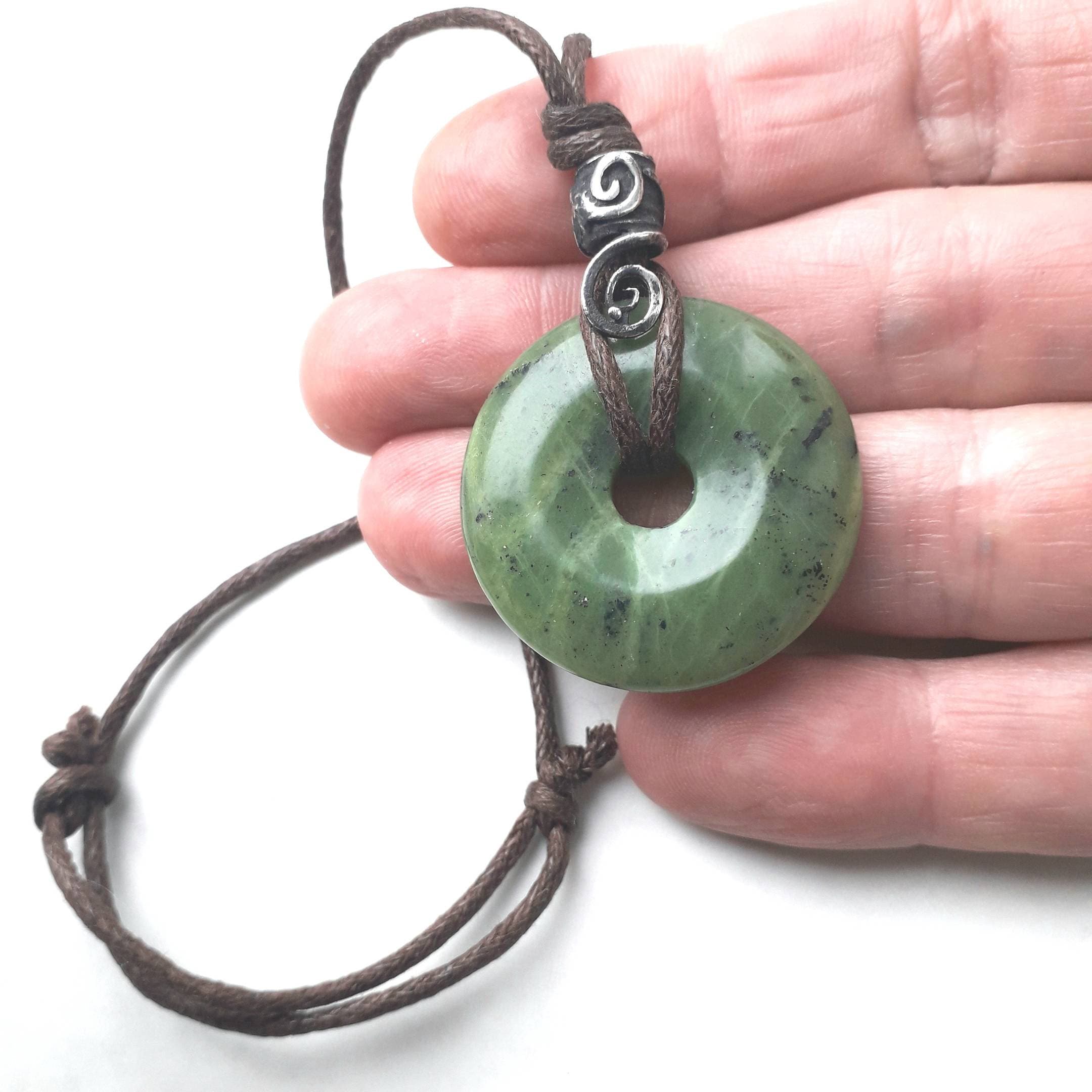 Nephrite Jade Necklace Mans Rustic Jade Pendant Jade Etsy