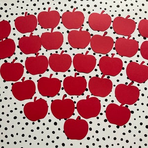 Apfelstanzen, 30 Apfelstanzer, grüne Äpfel, Apfelanhänger, Kartenmacherzubehör, rote Äpfel, Apfelkonfetti, Stanzteile,