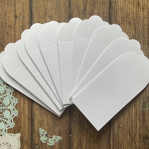 Coin envelopes, gift card envelopes, set of 10, happy mail, snail mail, white envelopes, mini envelopes, money envelopes, gift card holders