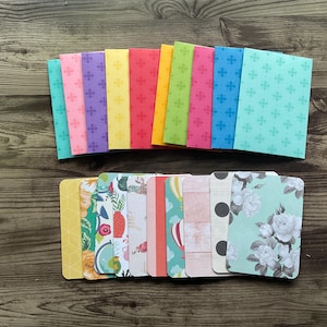 Mini gift card pack and envelopes, assorted blank cards, gift cards,set of 10 cards, mini card set, cards with coloured envelope