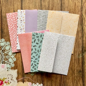 envelopes feitos à mão, conjunto de papelaria, lindos artigos de papelaria, conjunto de 8 envelopes, envelopes, lindos envelopes, envelopes boho