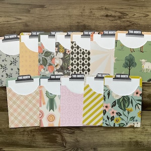 Bolsos de biblioteca, bolsos para diário, bolsos de biblioteca 3x4, diário de lixo, planejamento mensal, cartões de diário, scrapbooking, acessório de planejador