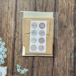 Mini set da scrittura, cancelleria carina, mini set di cancelleria, mini set di lettere, set stazionario, set da scrittura rustico, carta da scrittura beige