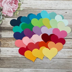 30 Love heart confetti, heart confetti, heart tags, card stock hearts, love heart tags
