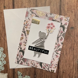 birthday card, blank handmade card, shabby chic card, whimsical cards, friendship cards, encouragement card, greeting cards, homemade cards
