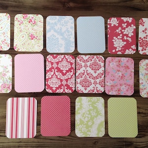 Tarjetas de diario, tarjetas de diario de 3 x 4, tarjetas de planificador, cartas de bolsillo, 16 tarjetas variadas, estilo shabby chic, tarjetas de diario, álbumes de recortes, accesorio de planificador