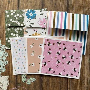 Mini cards, mini note cards, set of 3, mixed cards, gift tags, blank cards, mini cards with envelopes,