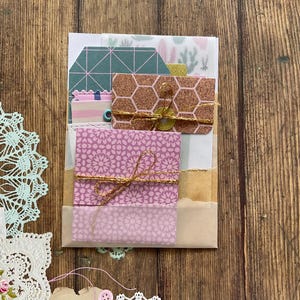 Handmade Ephemera Mini Kit: Junk Journal, Scrapbooking, Snail Mail