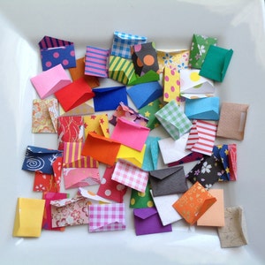 20 petites cartes, mini-cartes et jeu d'enveloppes, billets de fée, petite papeterie, jeu d'enveloppes mixtes, minuscule papeterie, papiers et motifs variés