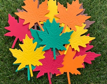 Large maple leaves, 15 maple leaves, Thanksgiving decor,embossed leaves, autumn leaves, leaf tags, fall leaves, leaf die cuts, autumn decor