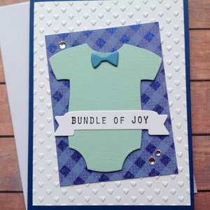 Tarjeta para recién nacido, tarjeta de paquete de alegría, tarjeta para bebé niño, tarjetas para bebé, tarjetas hechas a mano,