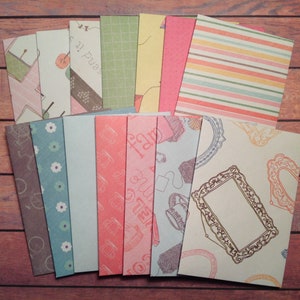 handmade envelopes, set of 14 envelopes, envelopes, whimsical envelopes, stationery,