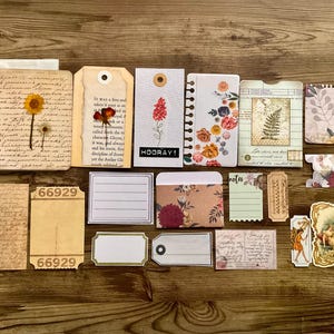 Kit diario spazzatura, mini kit, kit di ispirazione, kit fai da te, effimeri, kit di scrapbooking, kit di corrispondenza, kit di posta ordinaria, shabby chic, effimeri fatti a mano