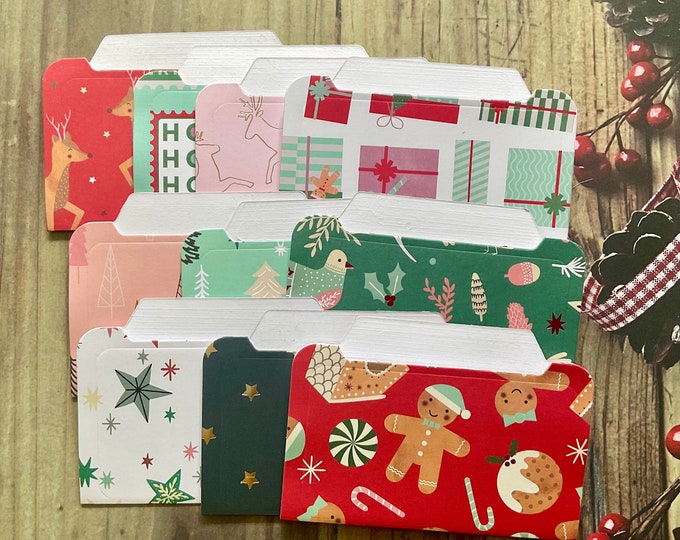 Christmas in July, Mini File Folders,scrapbooking,christmas File Folder ...
