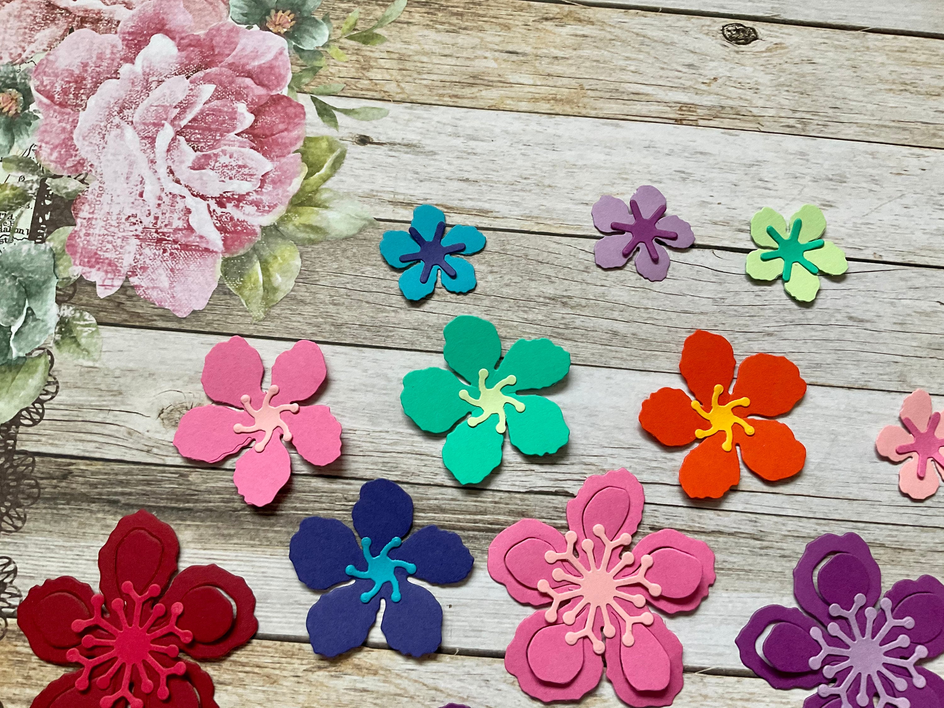 18 Flower Die Cuts 3 Sizes Flower Die Cuts Etsy Australia