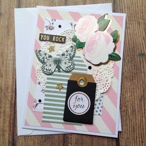 birthday card, blank handmade card, for you card, shabby chic card, friendship cards, encouragement card, greeting cards, homemade cards