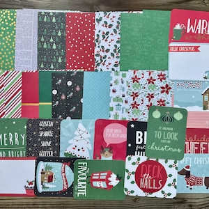 Christmas in July,Christmas Sale items, Destash,Christmas diy kit, Christmas Scrapbooking pack, christmas card making pack, journaling cards