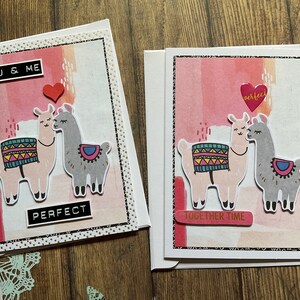 Love cards,blank cards,kawaii cards,cute cards,anniversary cards,llama cards,handmade cards, I love you card, greeting cards, homemade cards