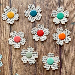 8 troqueles de flores, flores de libro, troqueles de flores, flores hechas a mano, troqueles, troqueles de flores, destash, troqueles de flores para páginas de libros