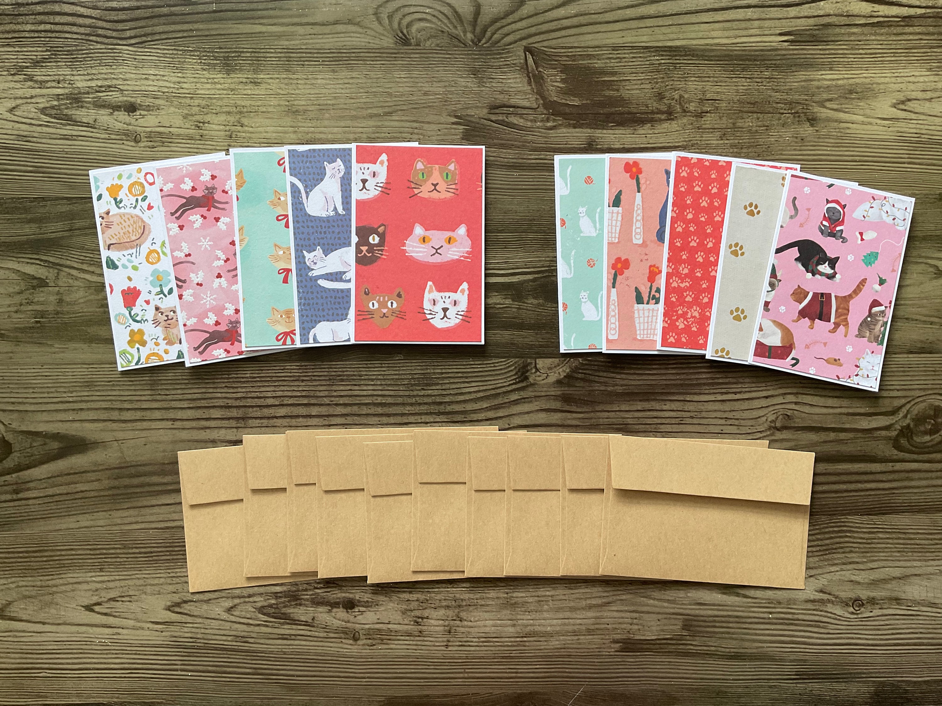 Mini Gift Card Pack and Envelopes, Assorted Cat Cards, Gift Cards,set ...
