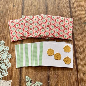 Mini posta ordinaria, posta ordinaria, mini set da scrittura, mini set di cancelleria, set di cancelleria, mini buste fatte a mano con schede indice vuote decorate