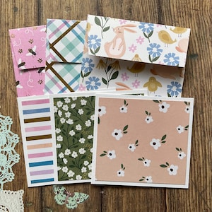 Mini cards, mini note cards, set of 3, mixed cards, gift tags, blank cards, mini cards with envelopes,