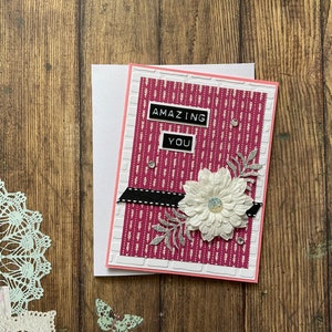 birthday card, blank handmade card, Floral card, encouragement card, friendship card, greeting cards, homemade cards